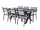 Conjunto de mesa e cadeiras Dallas 3641 (Cinzento + Preto)