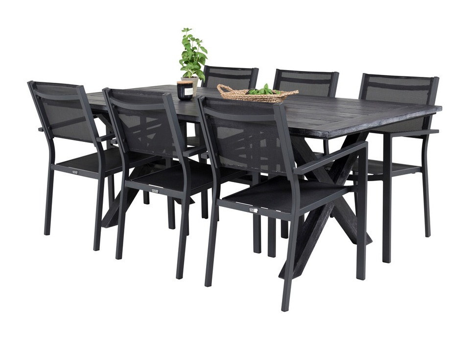 Conjunto de mesa e cadeiras Dallas 3641 (Preto)