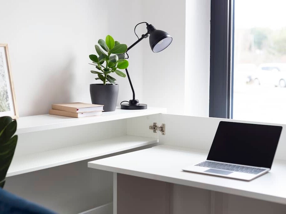 Mesa de escritório para cantos Concept Pro Lenart (Branco)