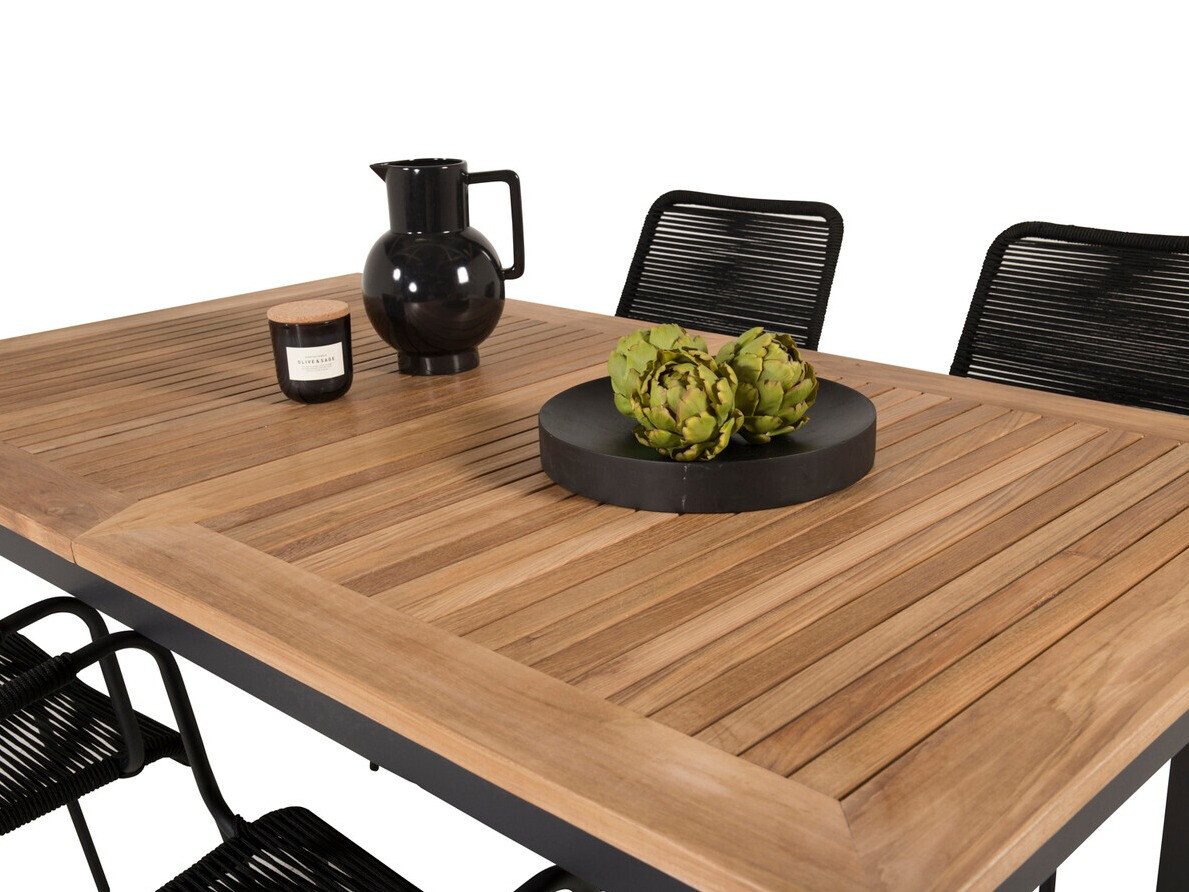 Conjunto de mesa e cadeiras Dallas 3651 (Preto)