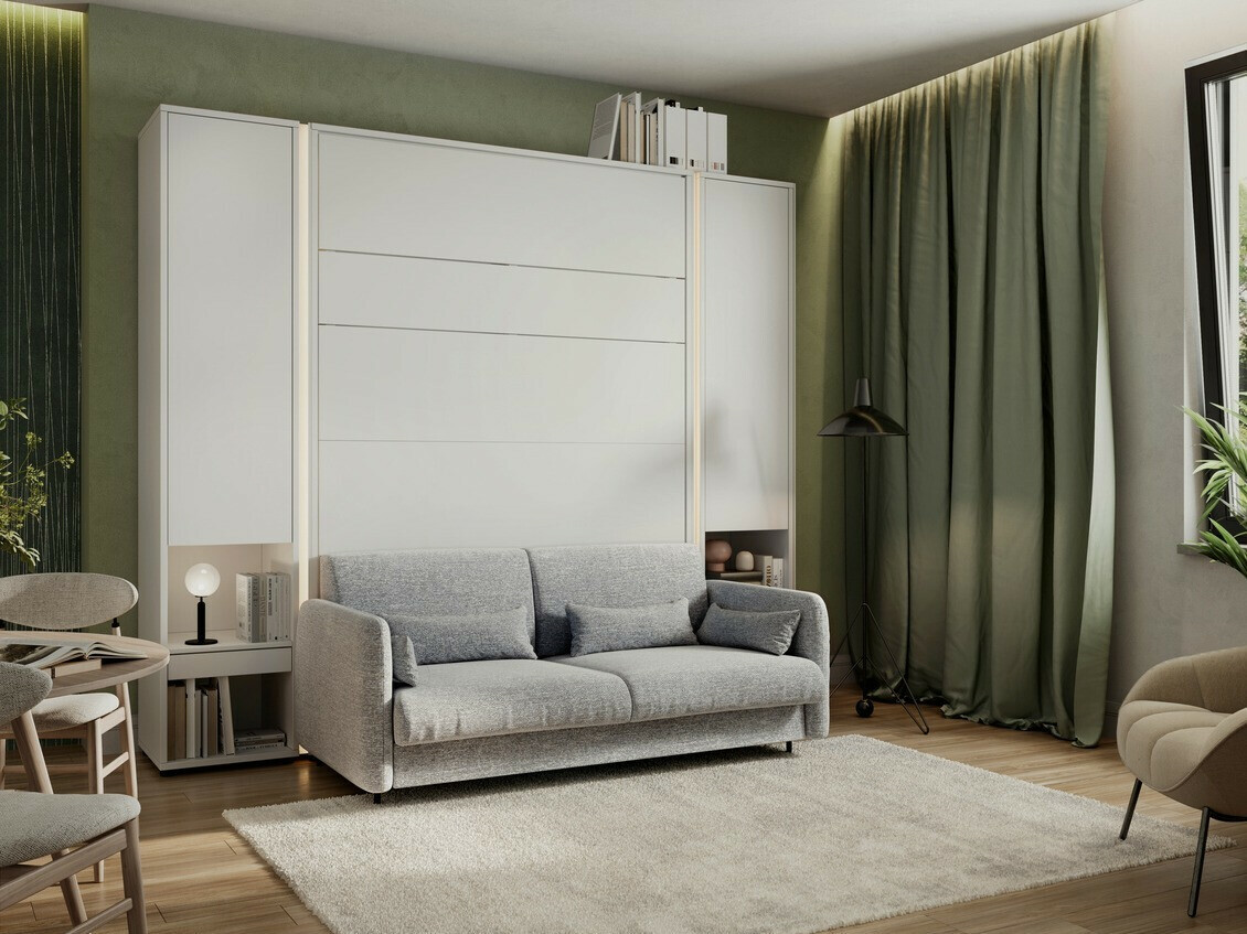 Conjunto de mobiliário Concept Pro Lenart Levfere 139 (Branco + Cinzento)