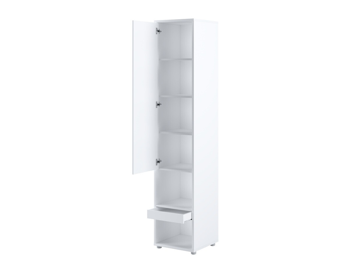 Conjunto de mobiliário Concept Pro Lenart VI (Branco brilhante + Branco + Azul)