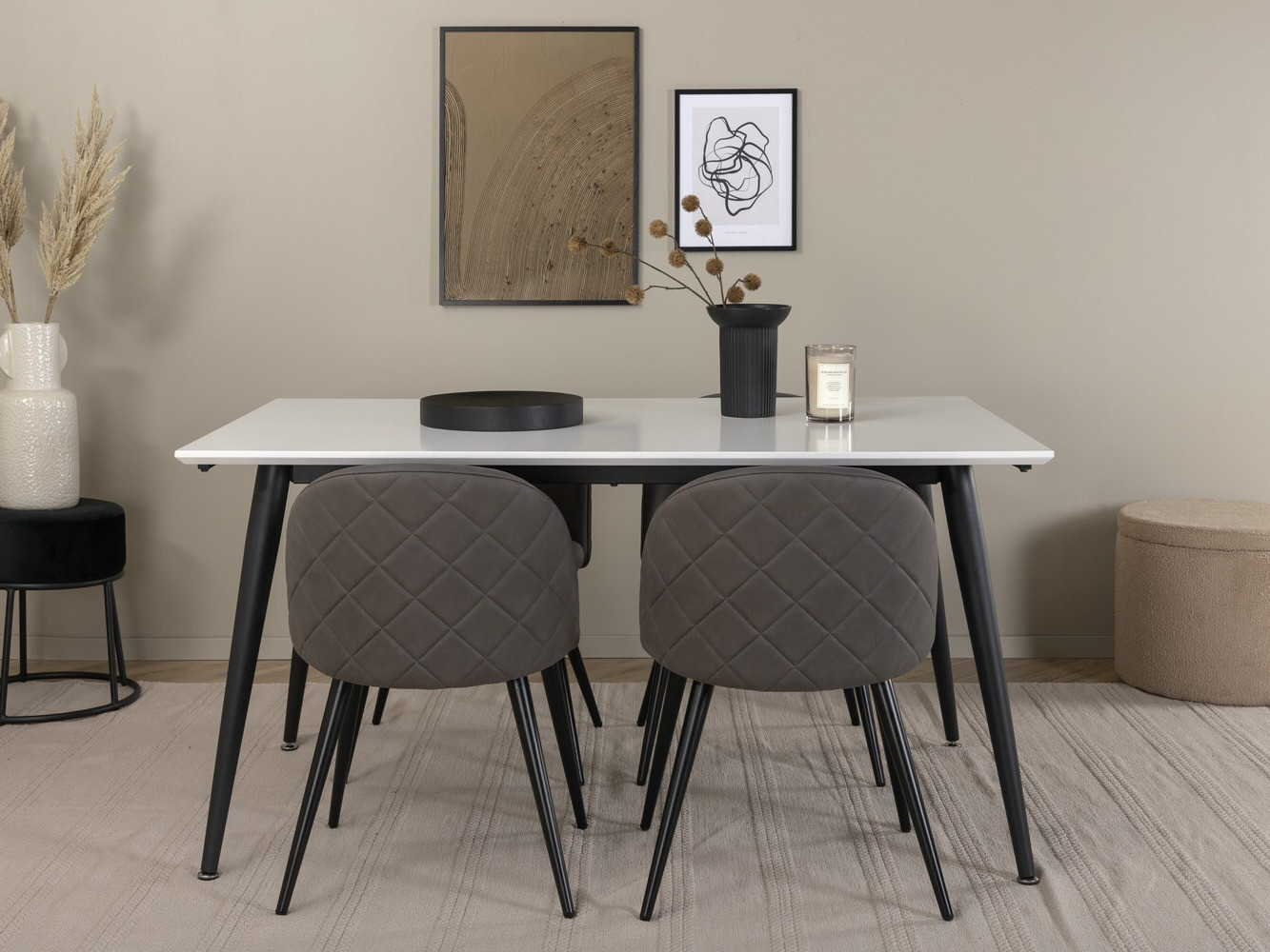 Conjunto para refeições Dallas 2738 (Cinzento + Preto)