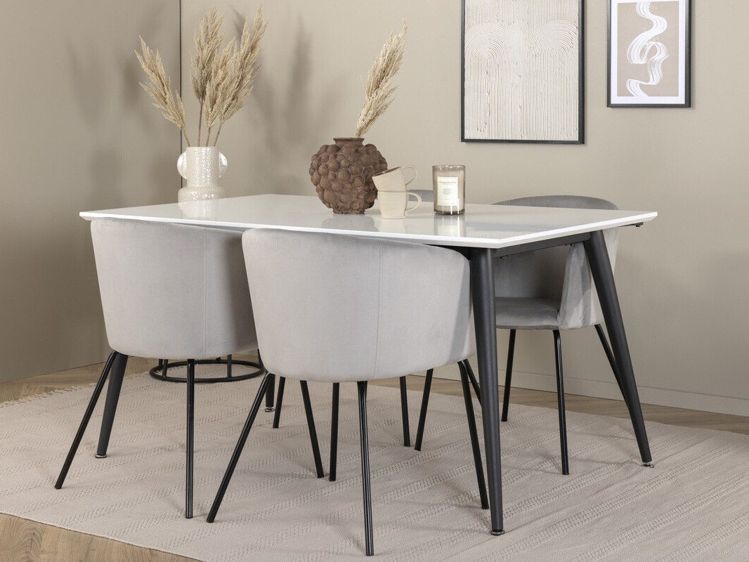 Conjunto para refeições Dallas 2739 (Cinzento + Preto)