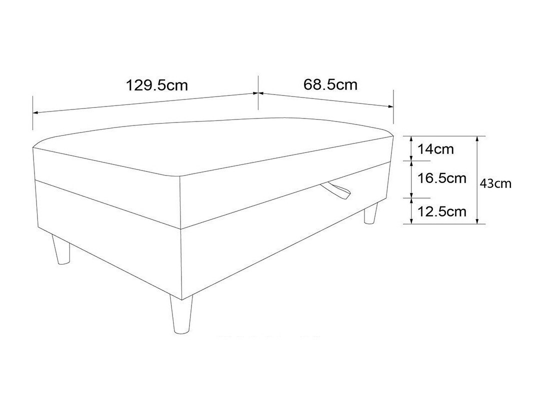 Banco estofado Tulsa 536 (Cinzento claro)
