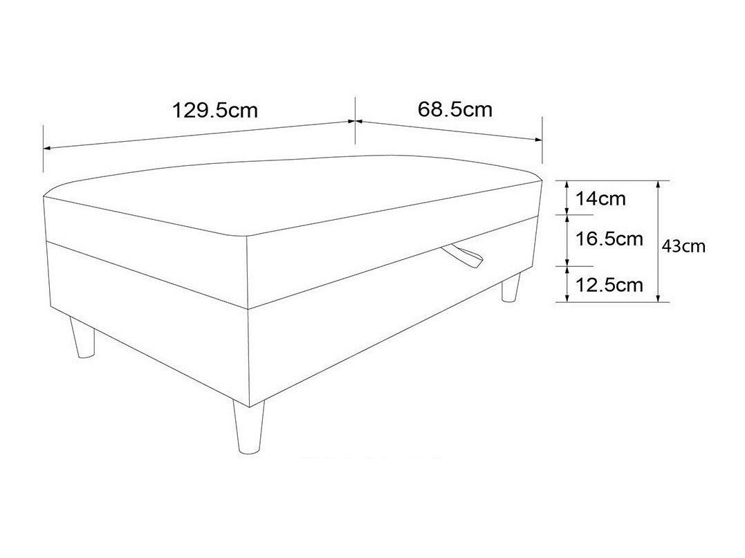 Banco estofado Tulsa 536 (Cinzento)