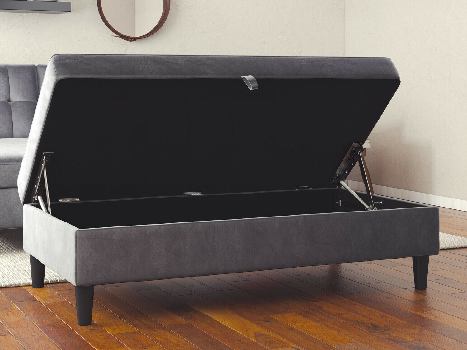 Banco estofado Tulsa 536 (Cinzento)