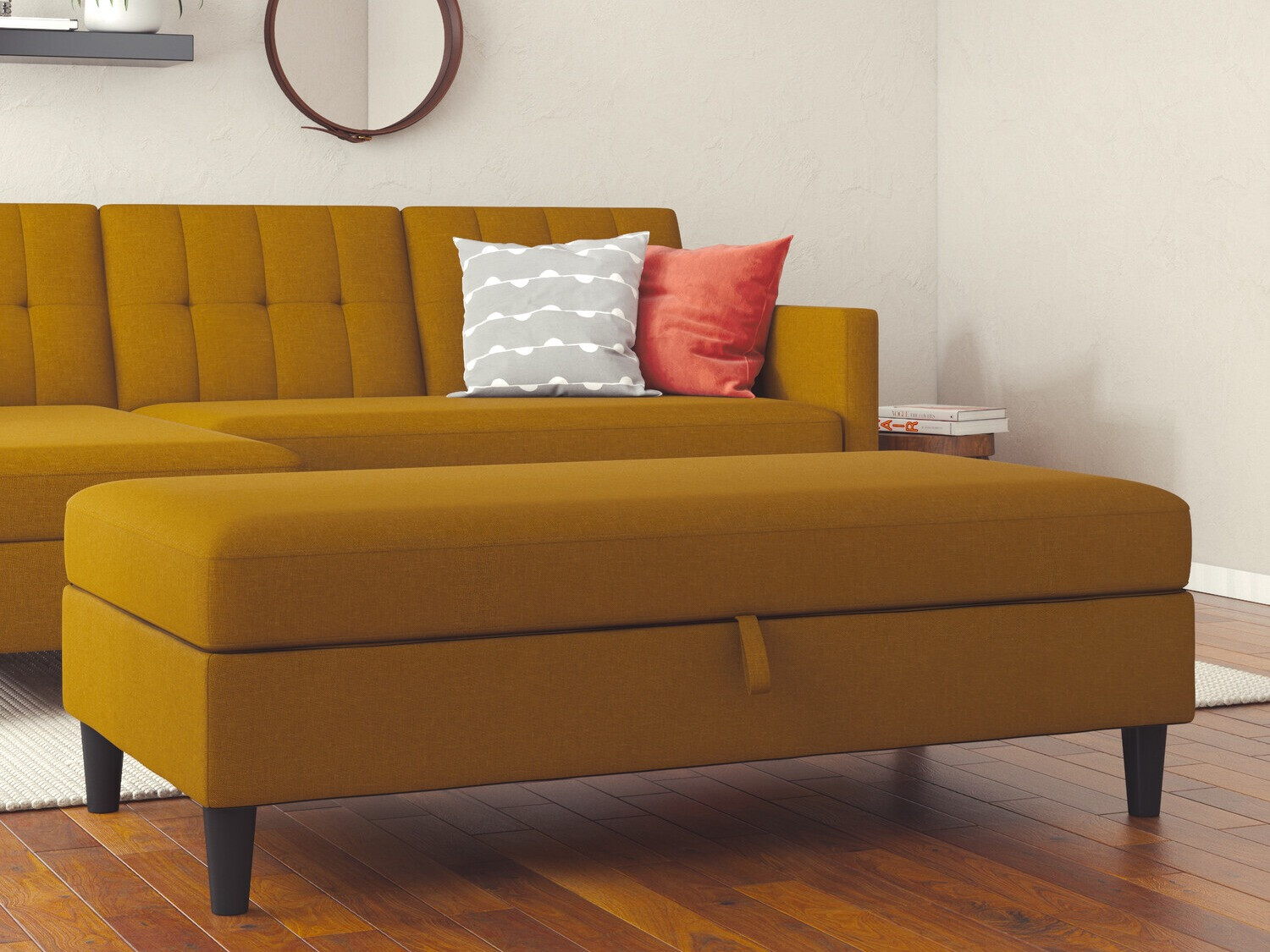 Banco estofado Tulsa 537 (Amarelo escuro)