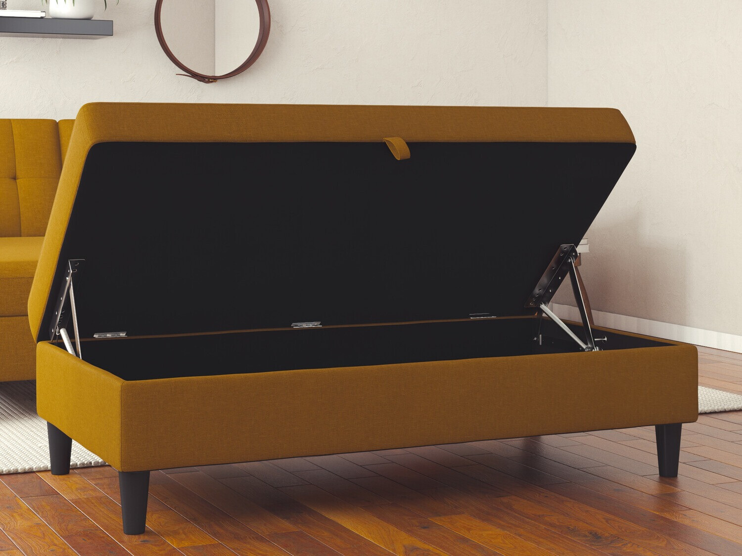 Banco estofado Tulsa 537 (Amarelo escuro)