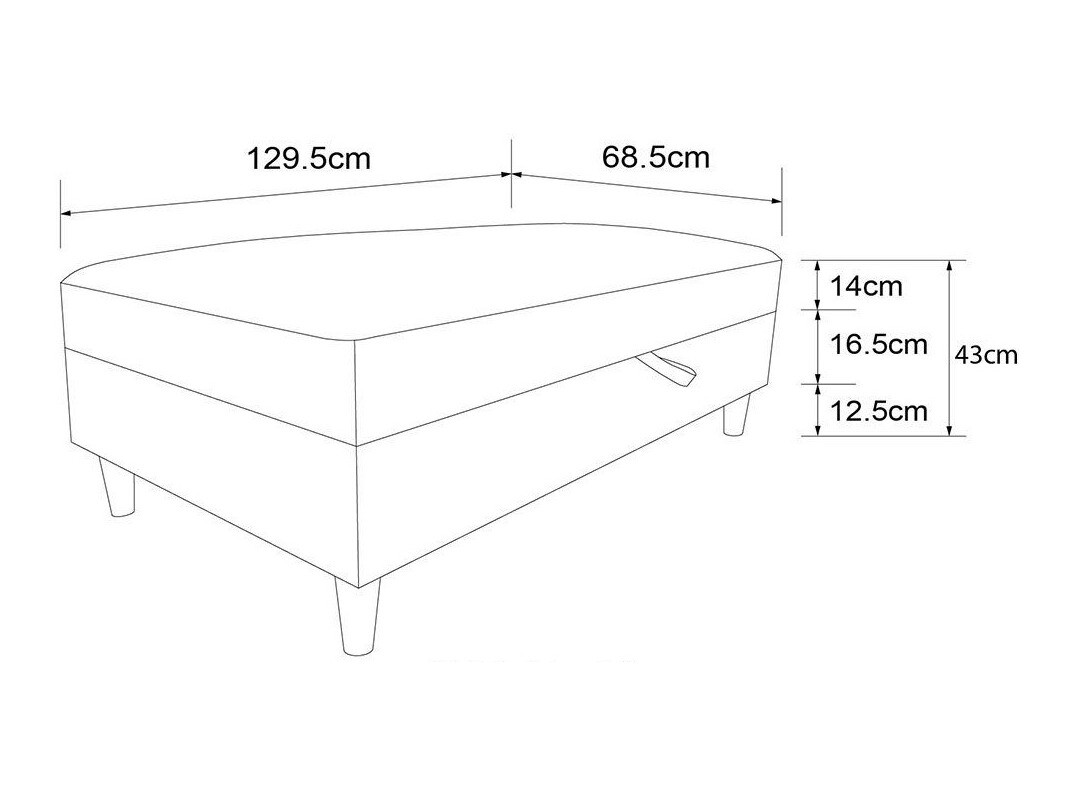 Banco estofado Tulsa 537 (Amarelo escuro)