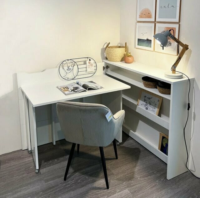 Mesa de escritório para cantos Concept Pro Lenart (Branco)