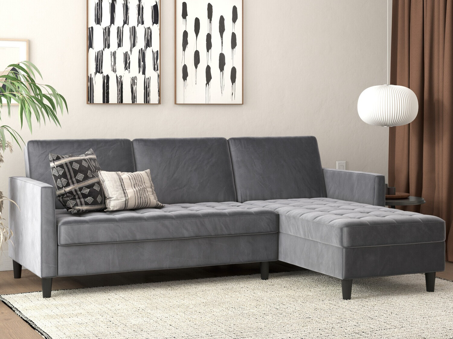 Sofá de canto Tulsa 540 (Cinzento)