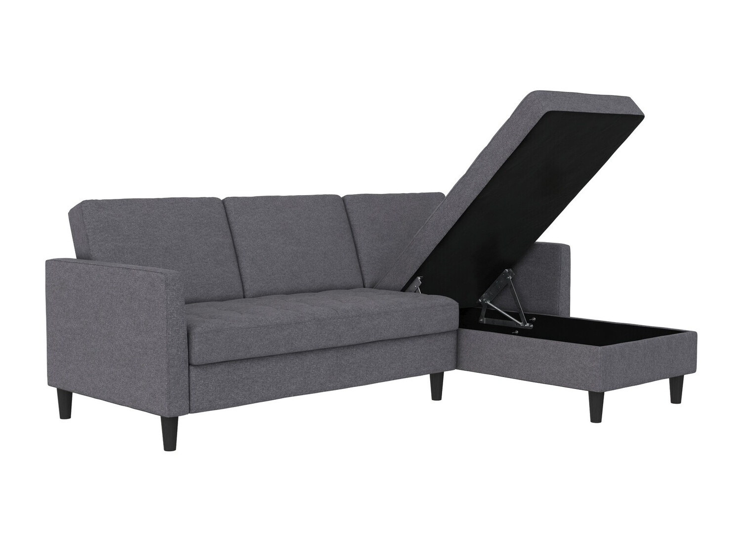 Sofá de canto Tulsa 541 (Cinzento escuro)