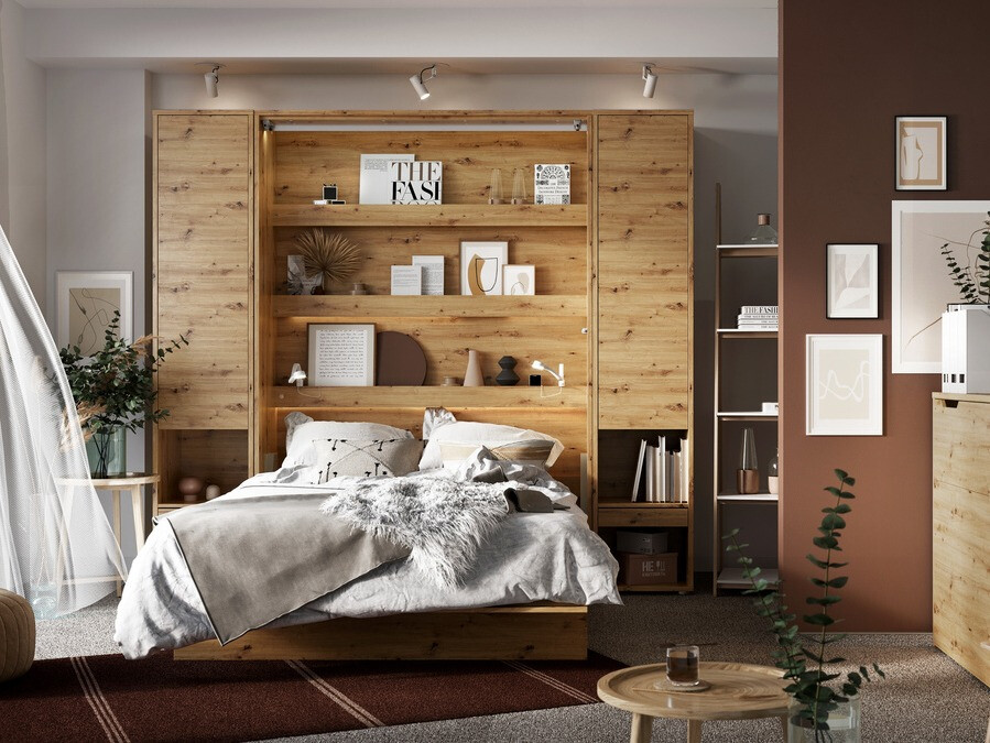 Cama rebatível Concept Pro Lenart (Carvalho Artisan)