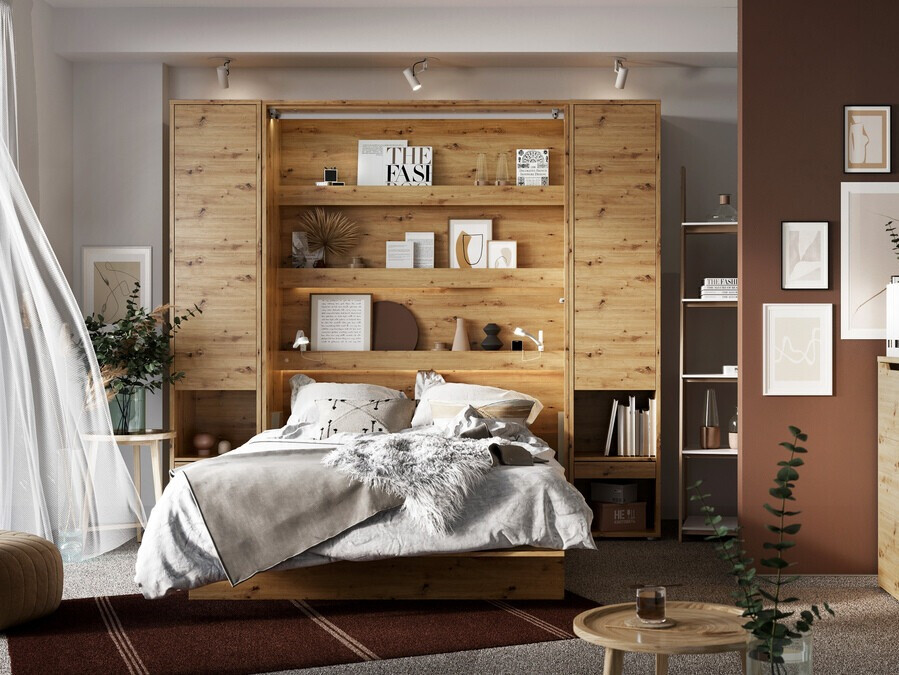 Cama rebatível Concept Pro Lenart (Carvalho Artisan)