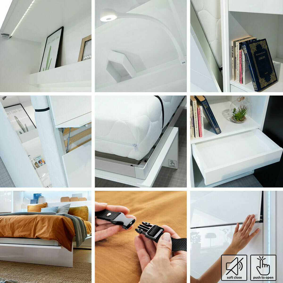 Cama rebatível Concept Pro Lenart (Cinzento)