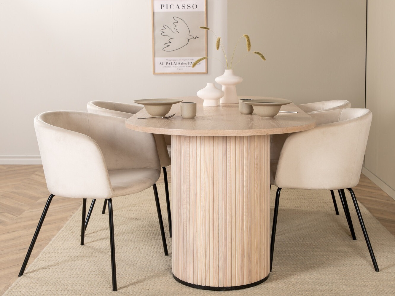 Conjunto para refeições Dallas 2767 (Creme + Preto)