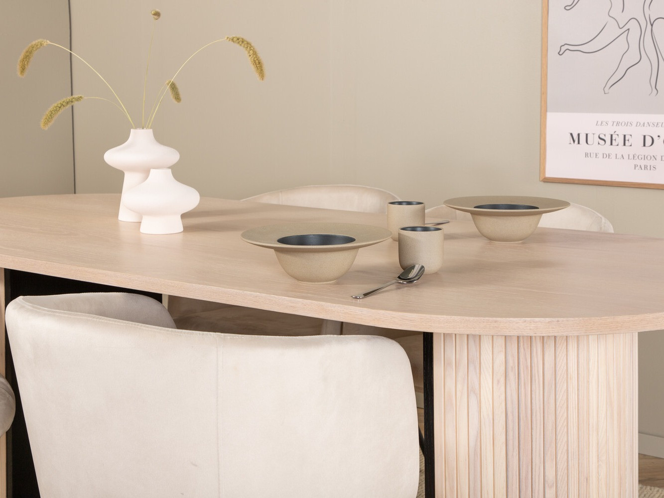 Conjunto para refeições Dallas 2767 (Creme + Preto)