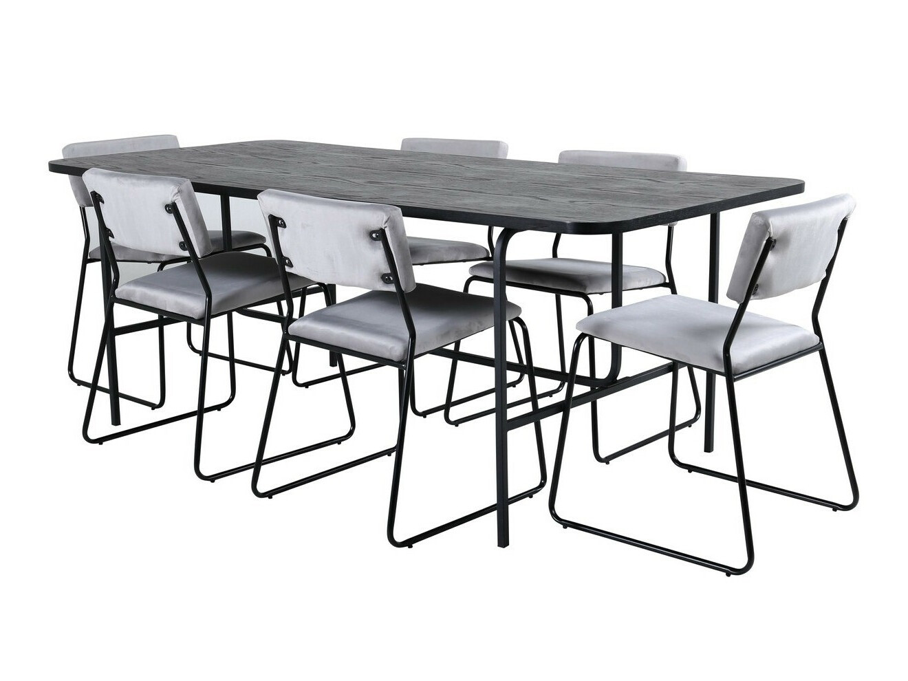 Conjunto para refeições Dallas 2790 (Cinzento + Preto)