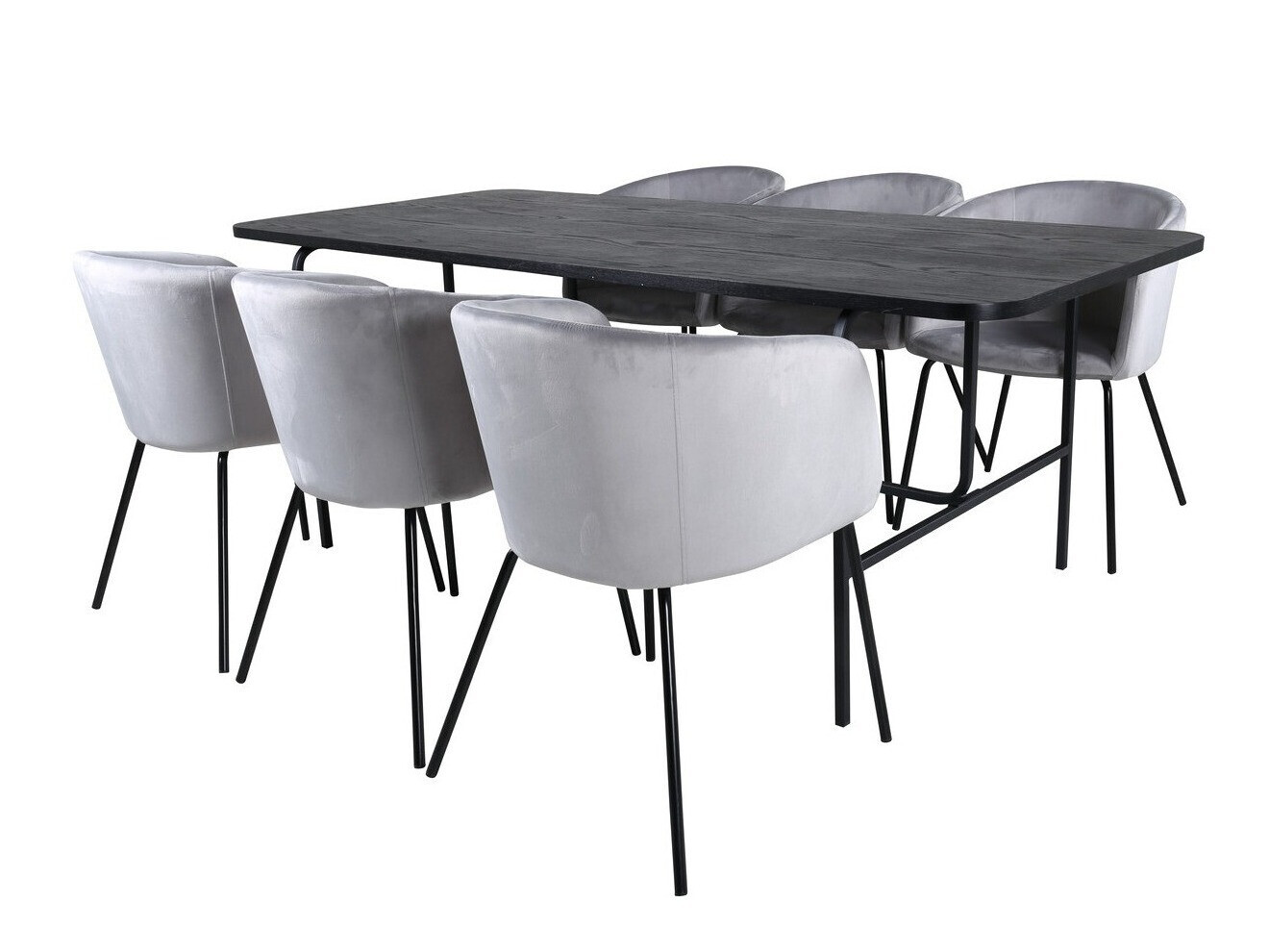 Conjunto para refeições Dallas 2794 (Cinzento + Preto)