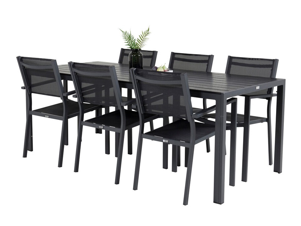 Conjunto de mesa e cadeiras Dallas 4806 (Preto)