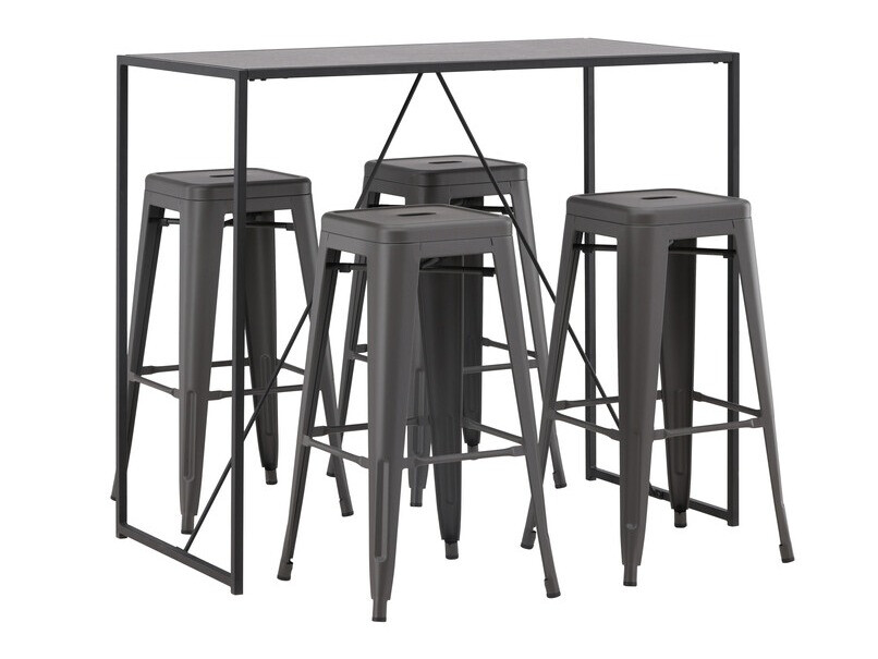 Conjunto para refeições Dallas 3721 (Cinzento escuro)