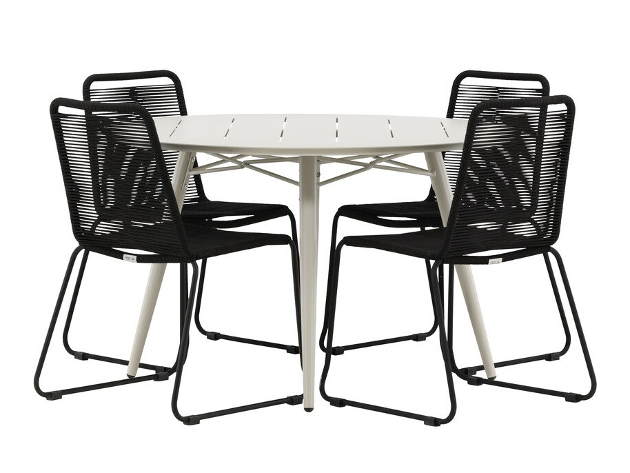 Conjunto de mesa e cadeiras Dallas 3510 (Preto)