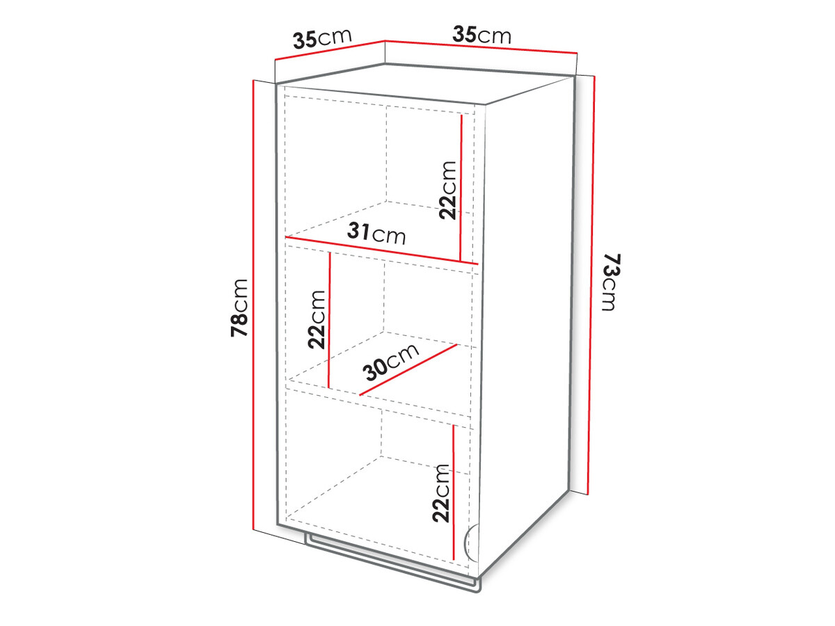 Armário montado na parede para casa de banho Matrix (Cinzento)