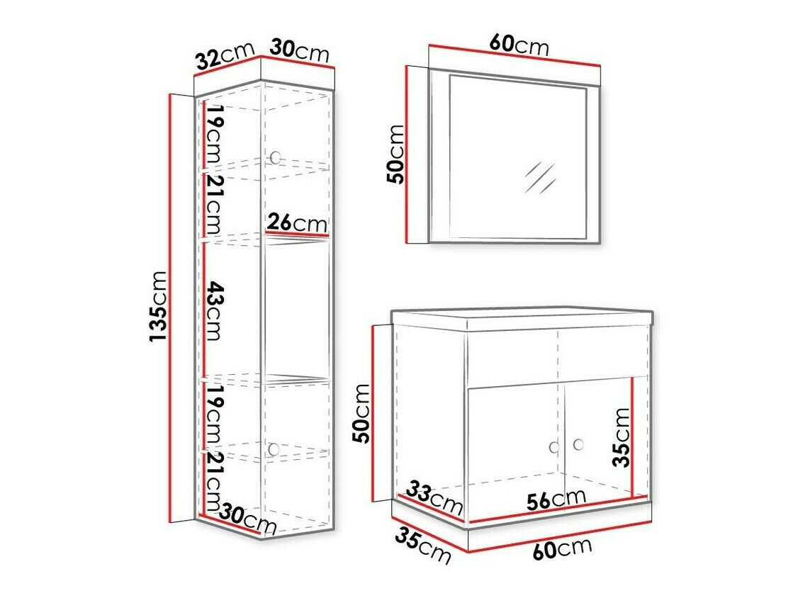 Conjunto para casa de banho Hartford B104