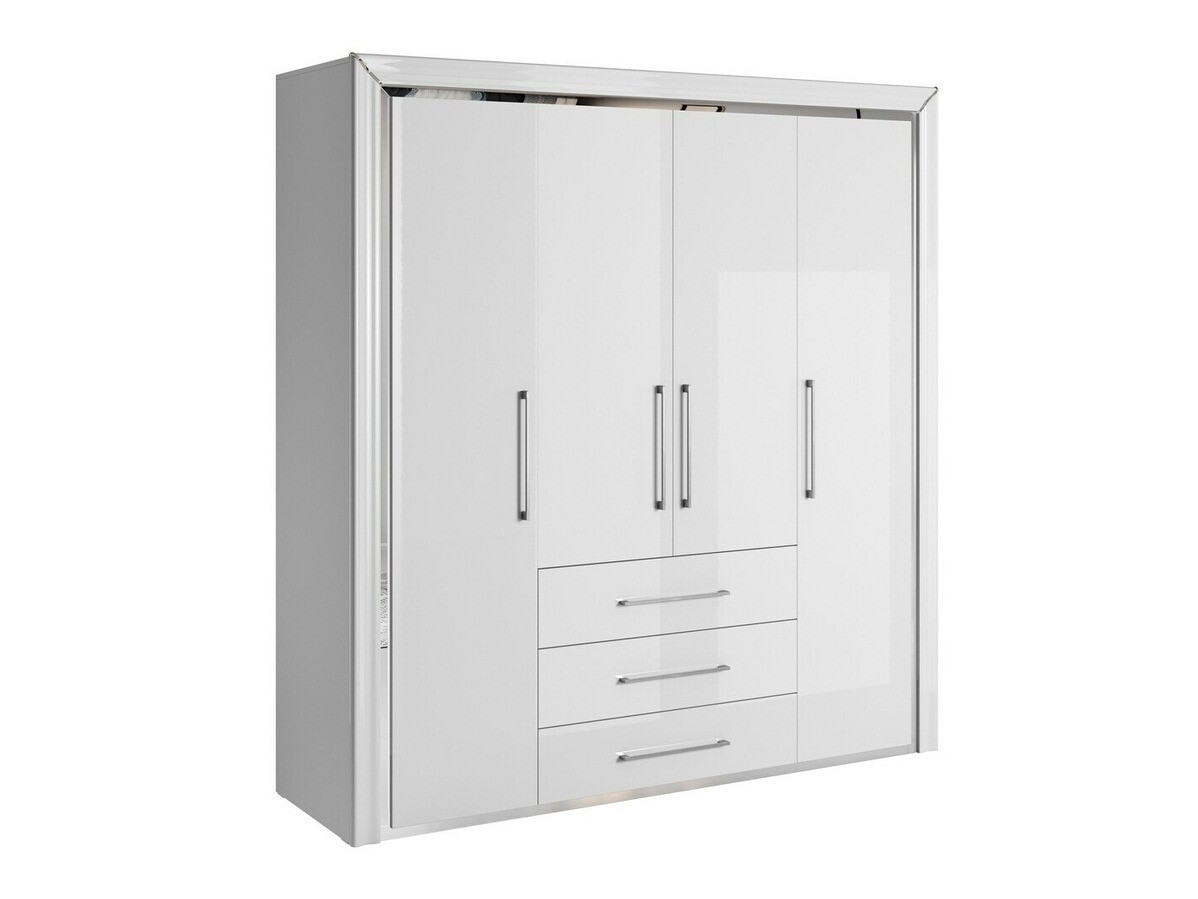 Roupeiro Levrema 106 (Branco + Prata)