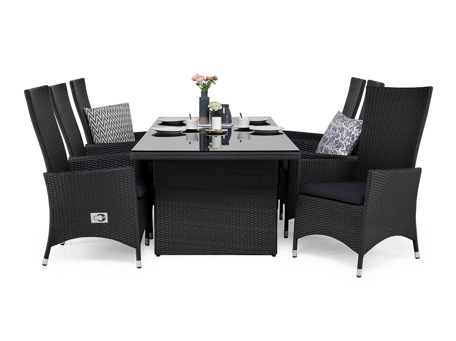 Conjunto de mesa e cadeiras Comfort Garden 1578 (Cinzento)