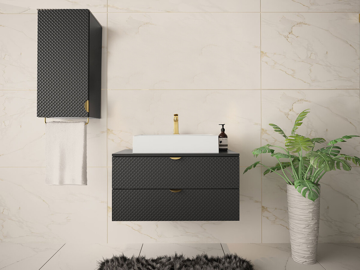 Conjunto para casa de banho Fenenou 105 (Preto)