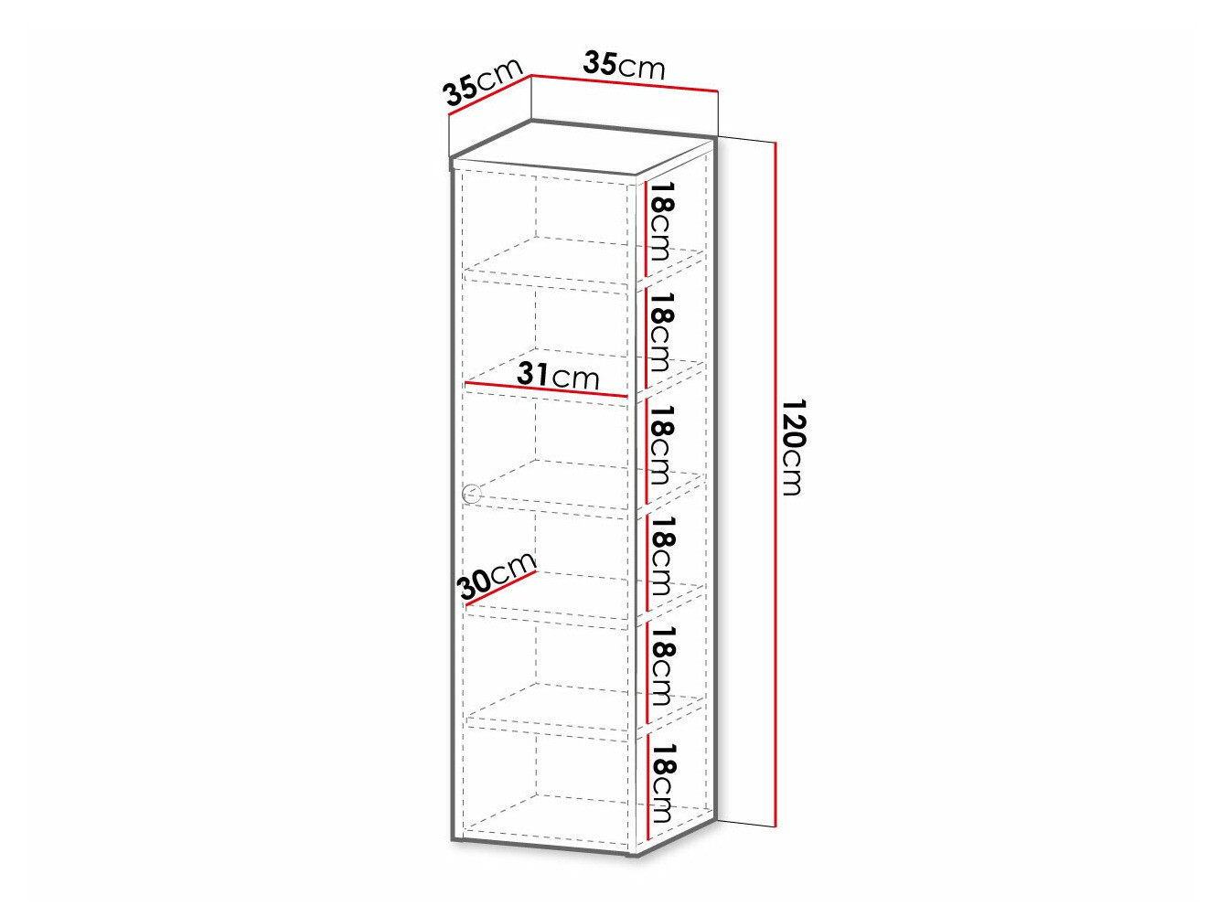 Armário montado na parede para casa de banho Violitas (Branco)