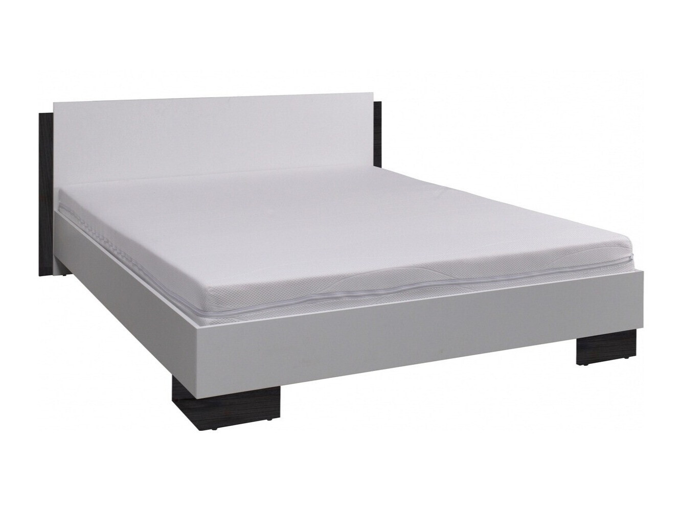 Cama Murrieta 110 (Branco + Preto brilhante)