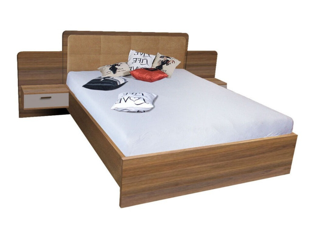 Cama Aviromu 104 (Carvalho) Com mesas de cabeceira