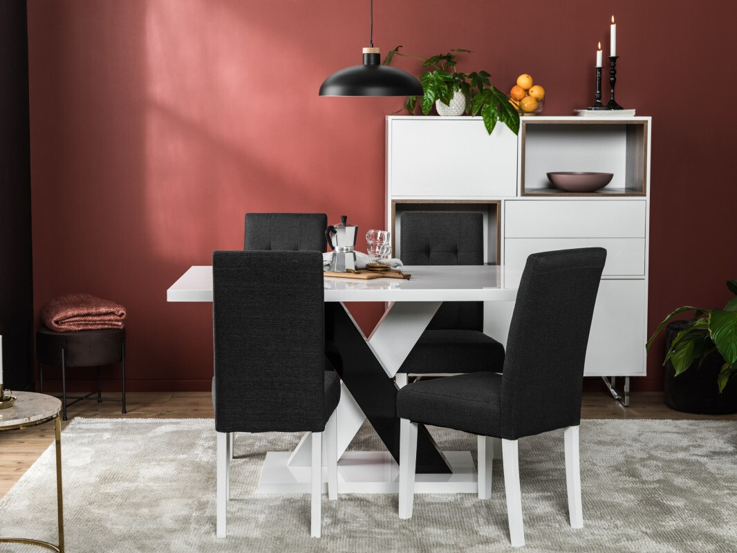 Conjunto para refeições Scandinavian Choice 687 (Cinzento escuro + Branco)