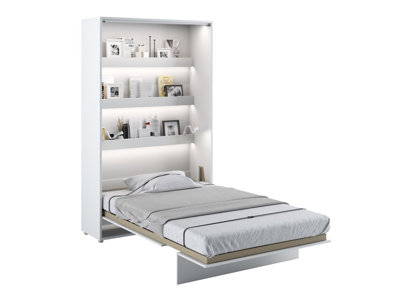 Cama rebatível Concept Lenart (Branco + Branco brilhante)