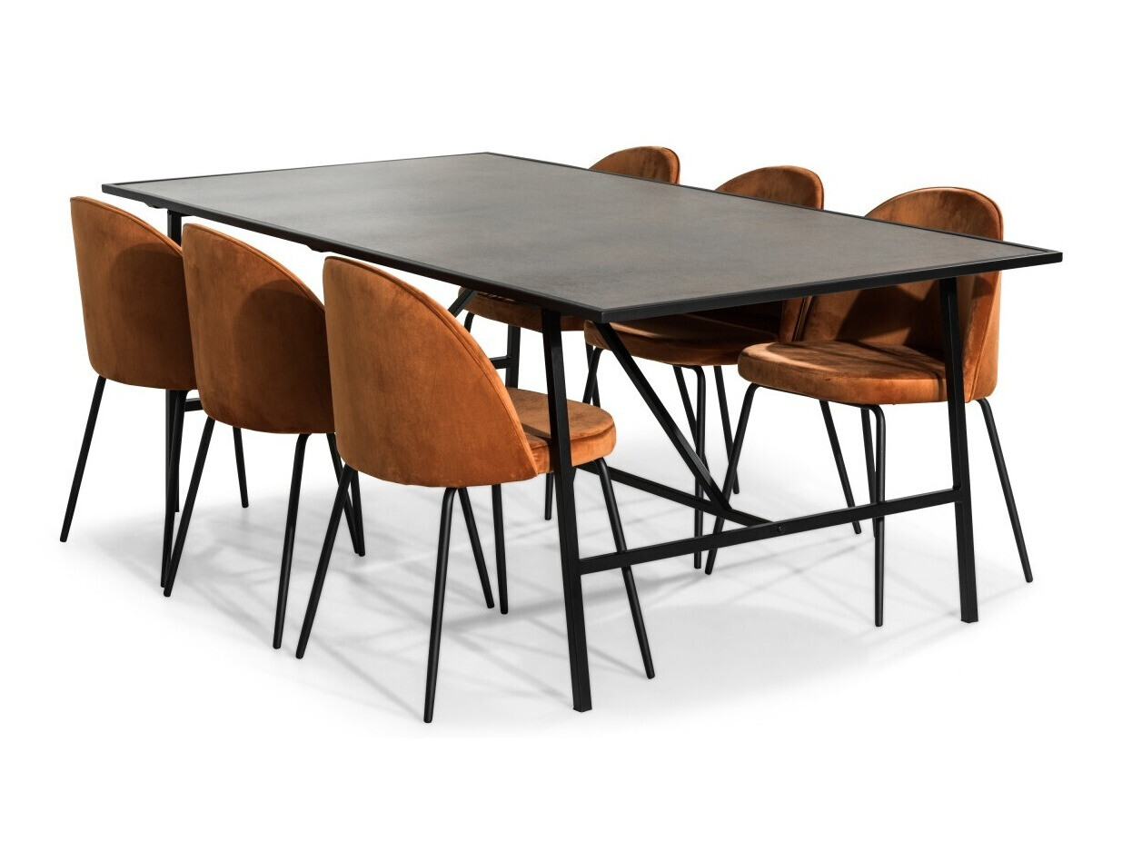 Conjunto para refeições Scandinavian Choice 736 (Laranja + Preto)