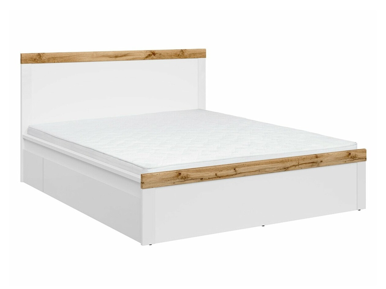 Cama Sonsoru 115 (Branco + Branco brilhante + Carvalho wotan)