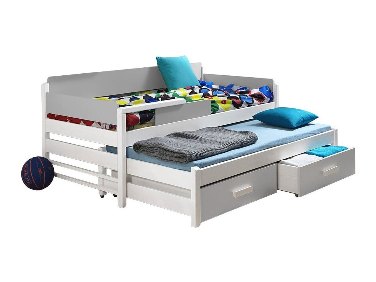 Cama Henderson 121 (Branco + Cinzento)