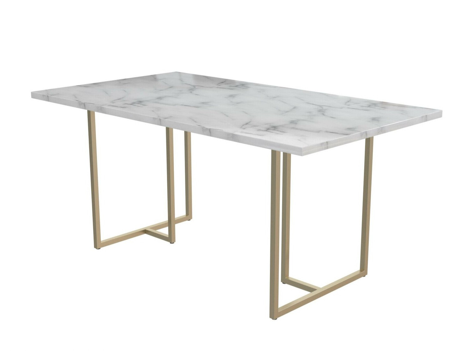 Mesa CosmoLiving by Cosmopolitan 122 (Marmore branco + Dourado)