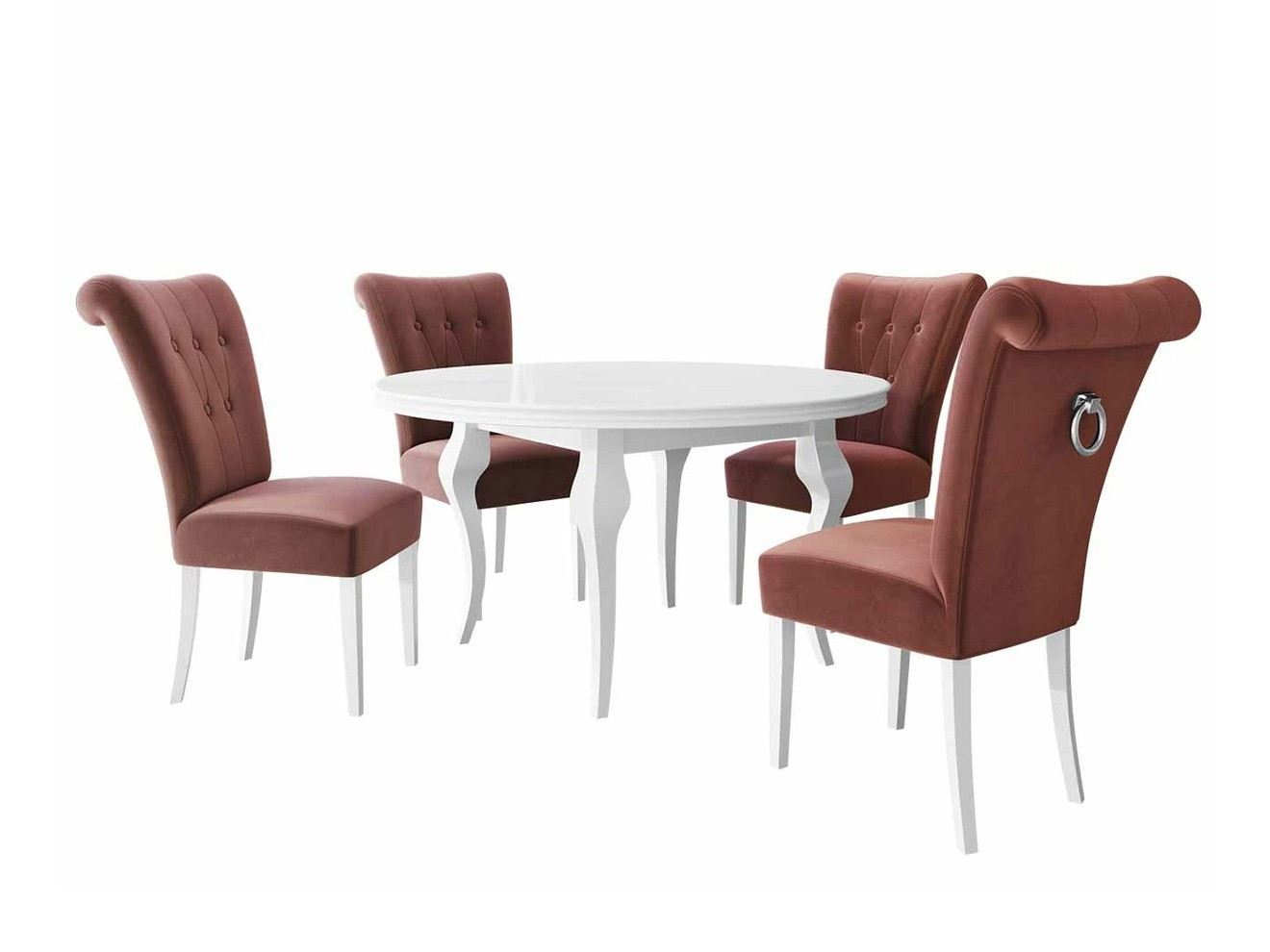 Conjunto para refeições Racine 143 (Branco + Magic Velvet 2258)