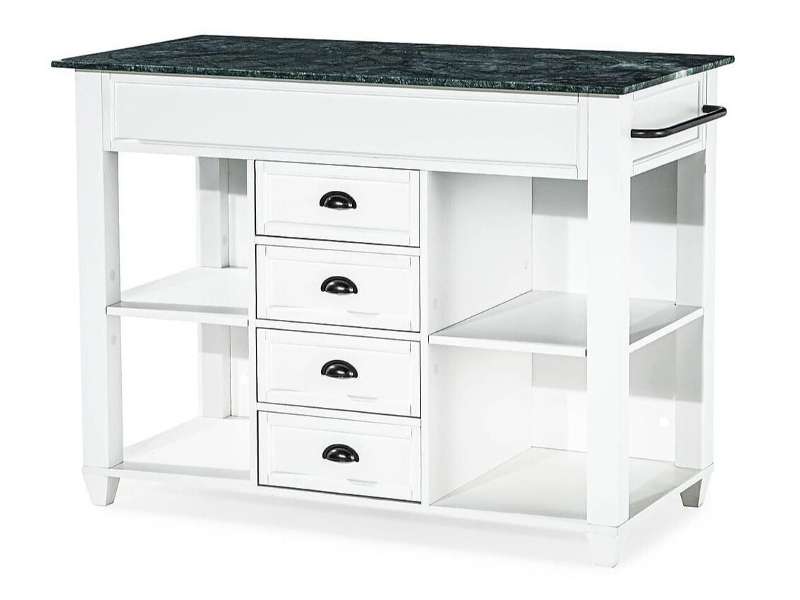 Mesa de bar Riverton 436 (Cinzento mármore + Branco)