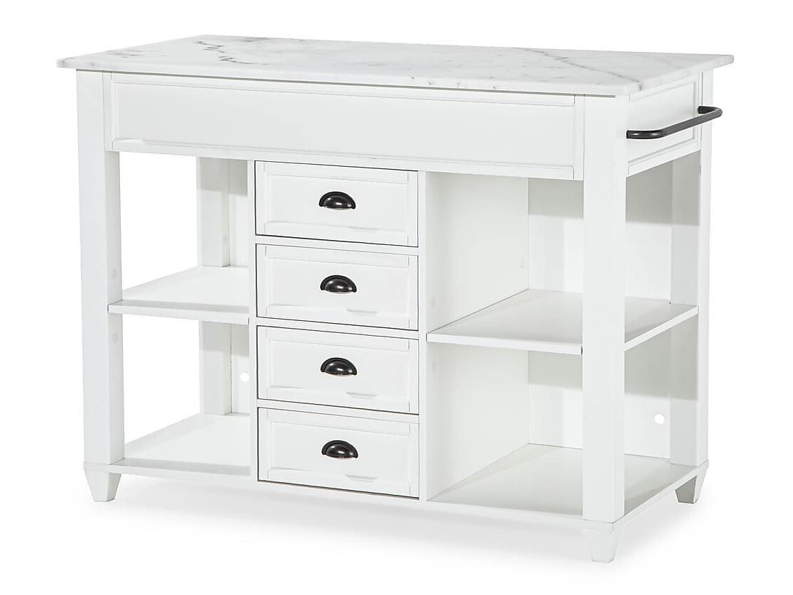 Mesa de bar Riverton 436 (Marmore branco + Branco)
