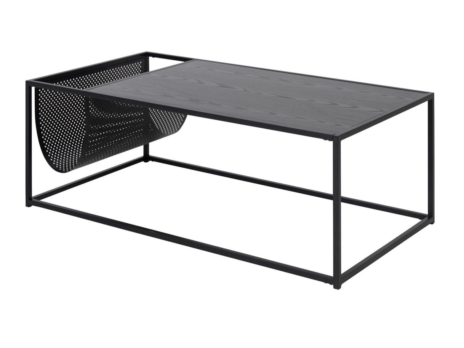 Mesa de centro Norsica Sevferi 130 (Cinza preta + Preto)