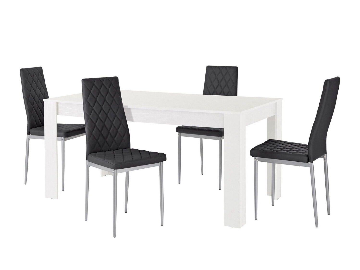Conjunto para refeições Denton 599 (Preto + Prateado)
