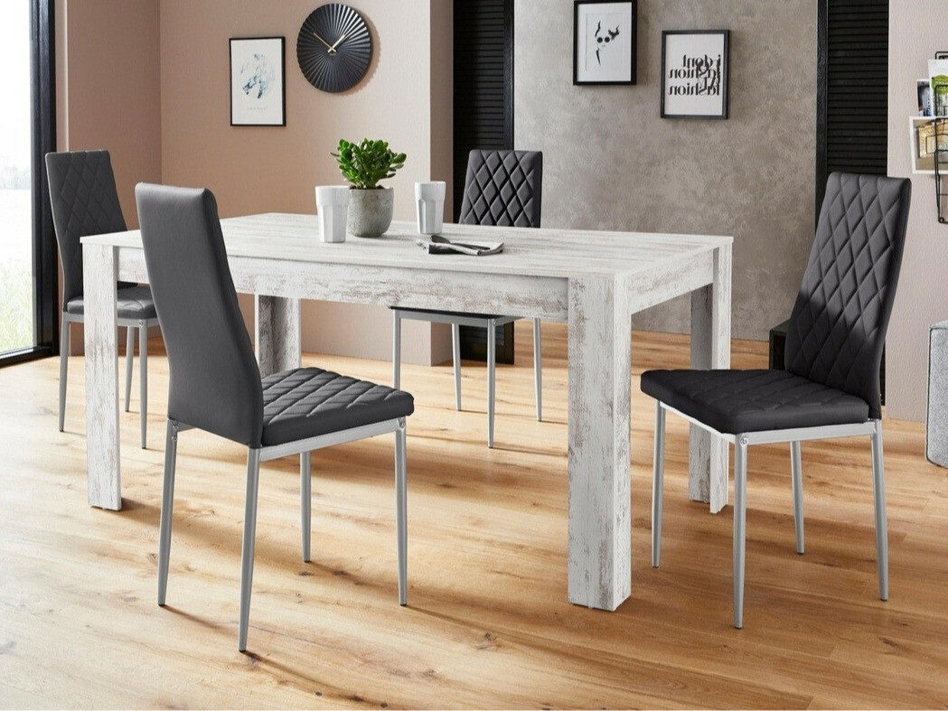 Conjunto para refeições Denton 602 (Preto + Prata)