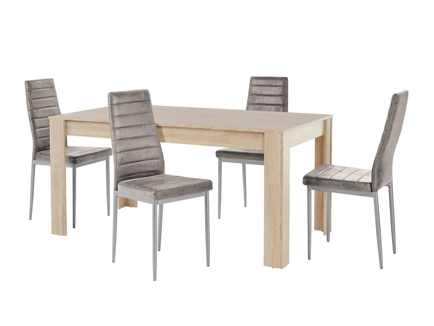 Conjunto para refeições Denton 603 (Prateado + Cinzento claro)