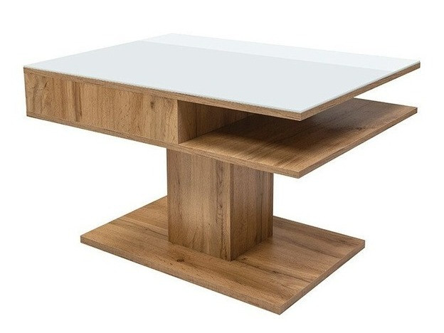 Mesa de centro Boston 208 (Carvalho wotan + Branco)