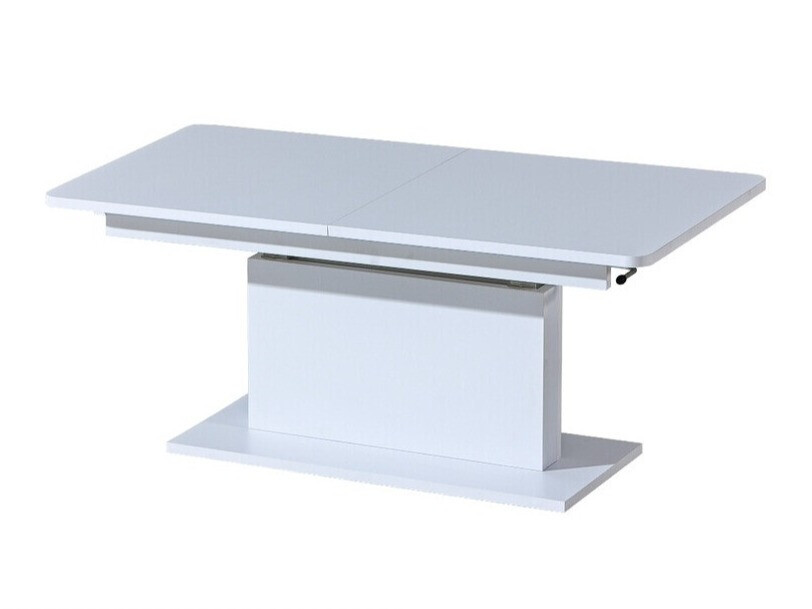 Mesa de centro extensível Ogden 158 (Branco brilhante + Branco)